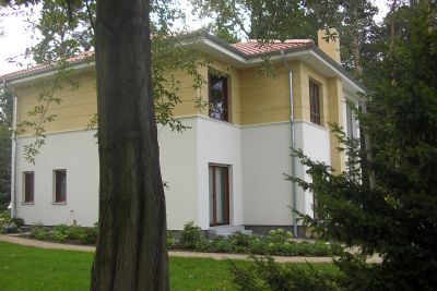 Sandstein-Fassade am Einfamilienhaus mit flexiblem Sandstein Design Königstein